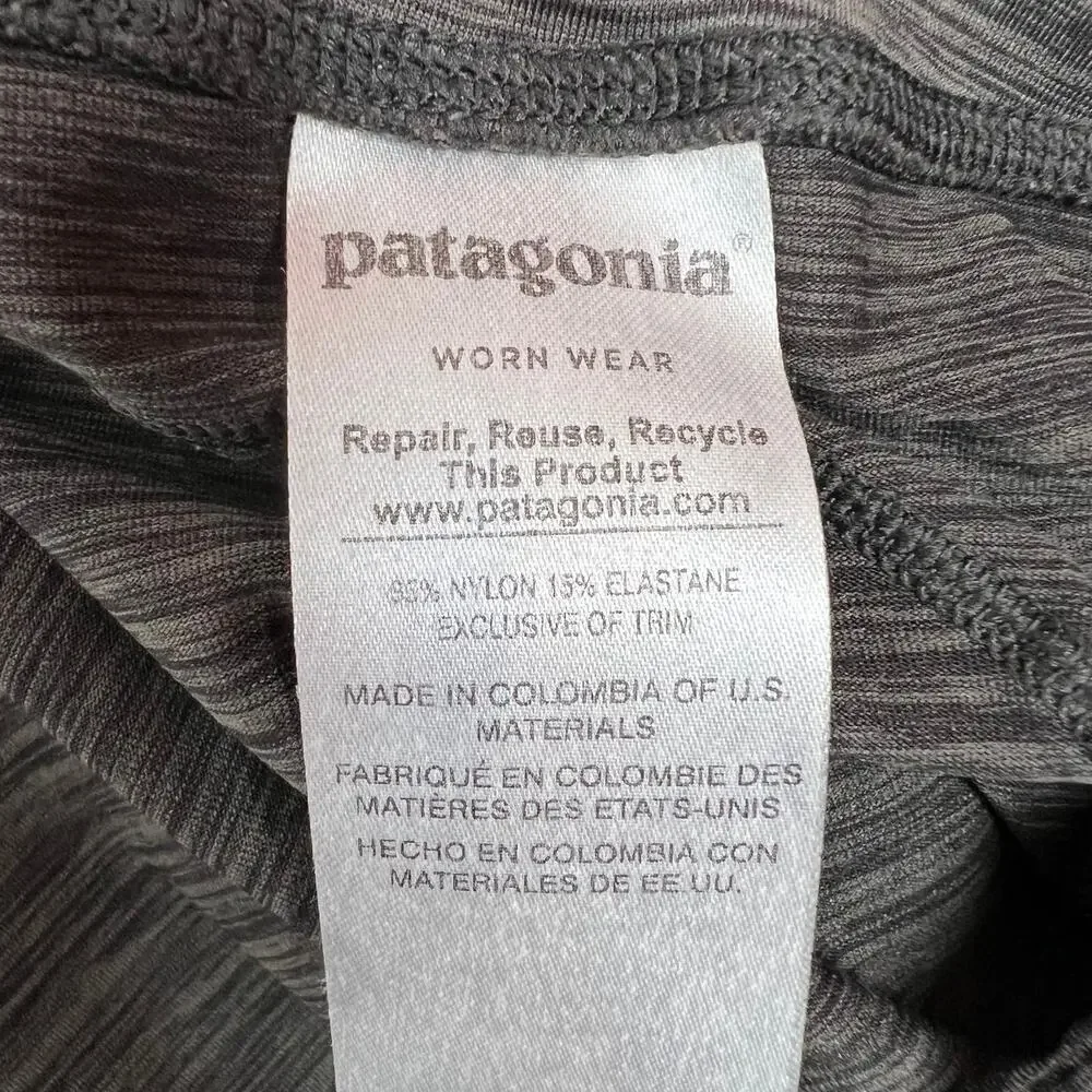 PATAGONIA Diversifly Capri Leggings in Heather Gray Size Small